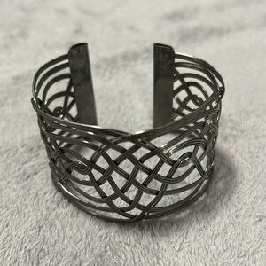 Gun Metal Wire Cuff Bracelet